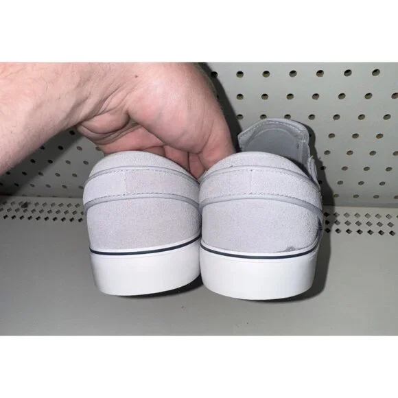 Nike SB Janoski+ Mens Suede Slip On Athletic Skate Shoes Size 8.5 Gray Blue